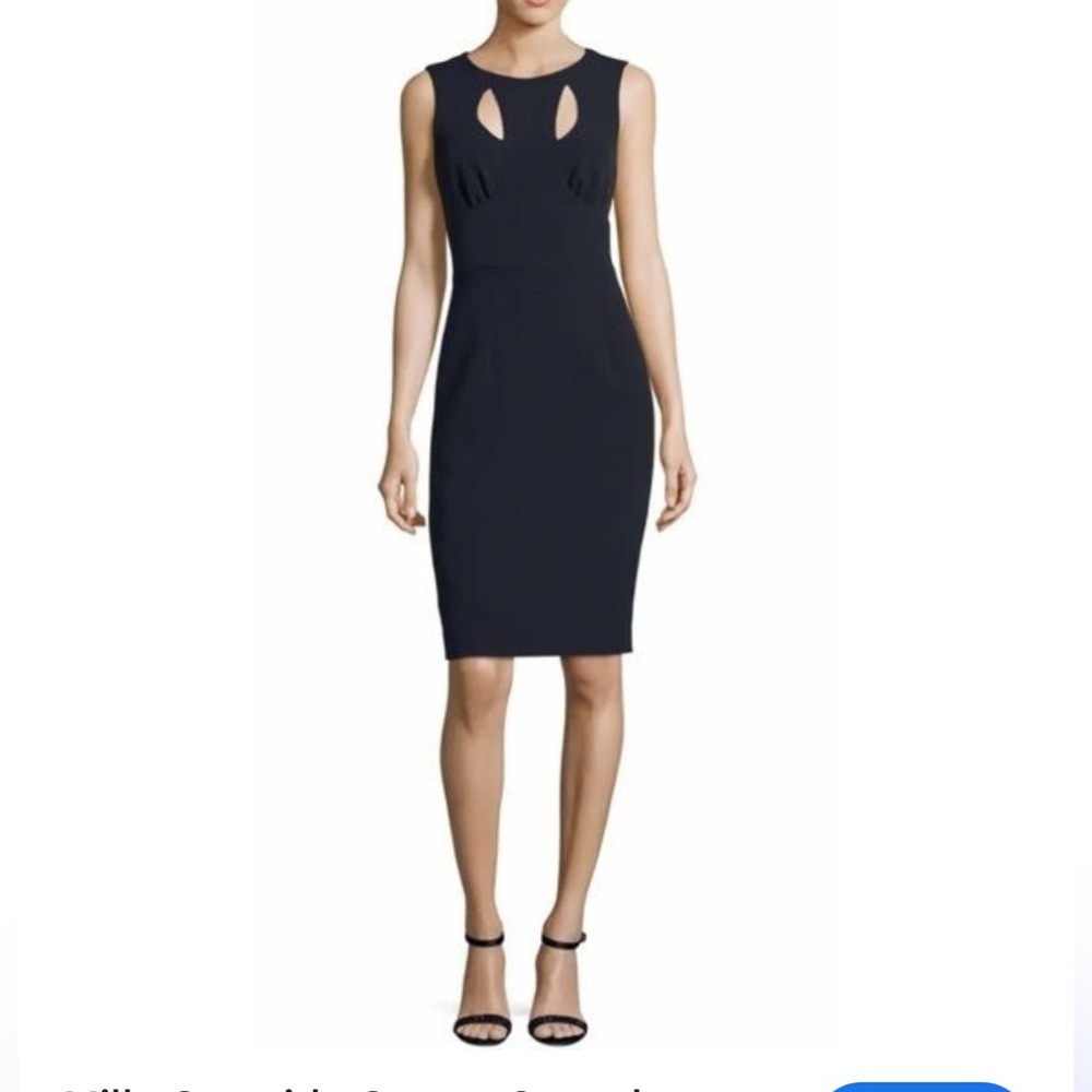 Milly Cressida Crepe Dress in Black Size 6 $395